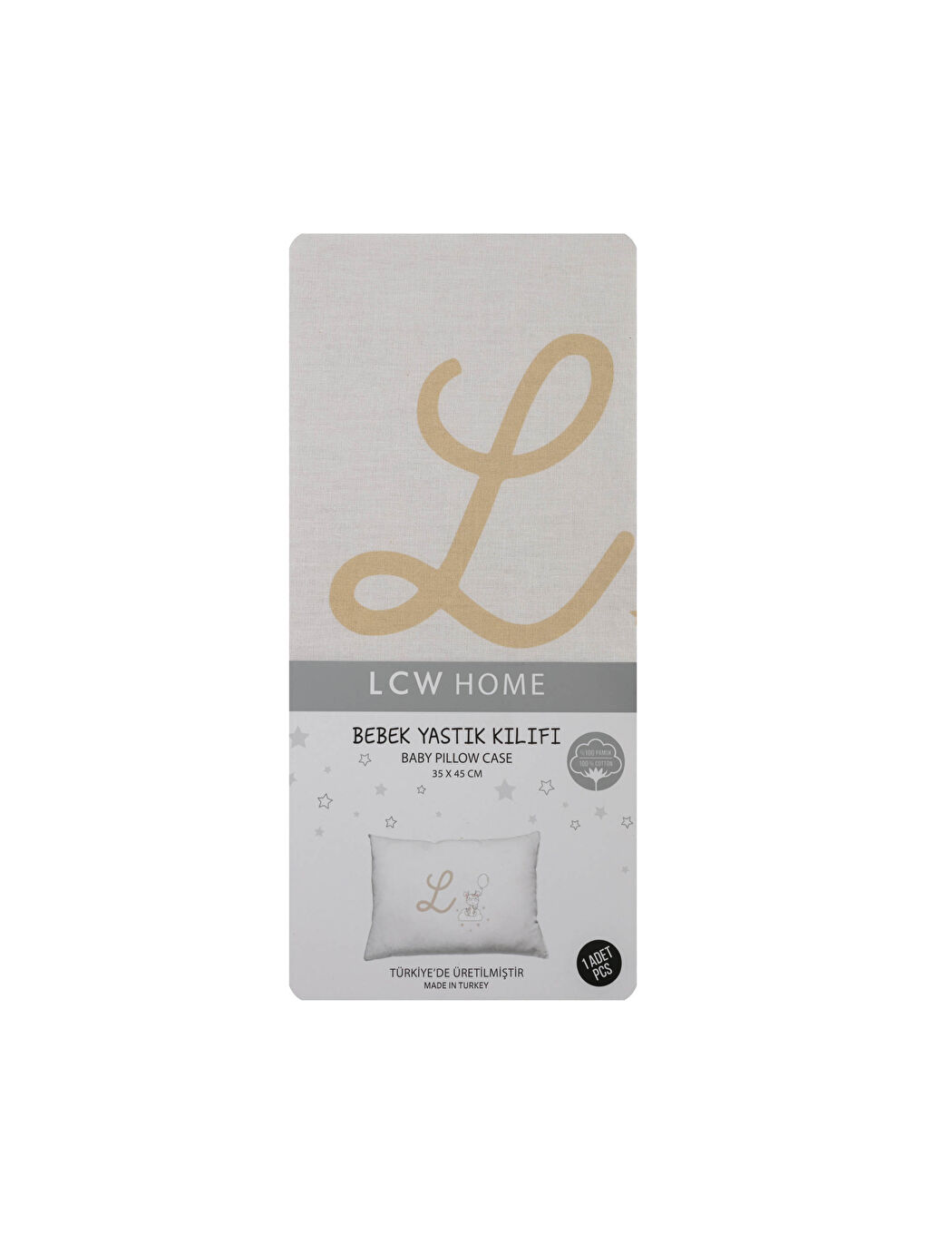 غطاء مخدة أطفال مطبوع حرف L مقاس 35x45 سم-3