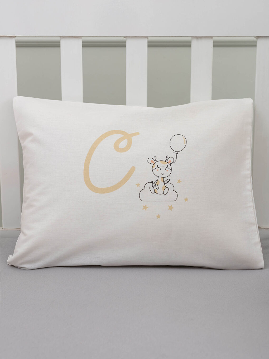 Letter C Printed Baby Pillow Cases 35x45 Cm-1