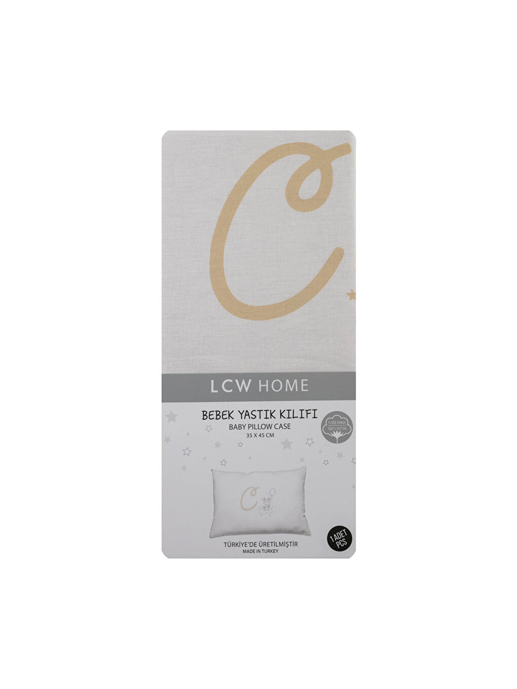 Letter C Printed Baby Pillow Cases 35x45 Cm-3