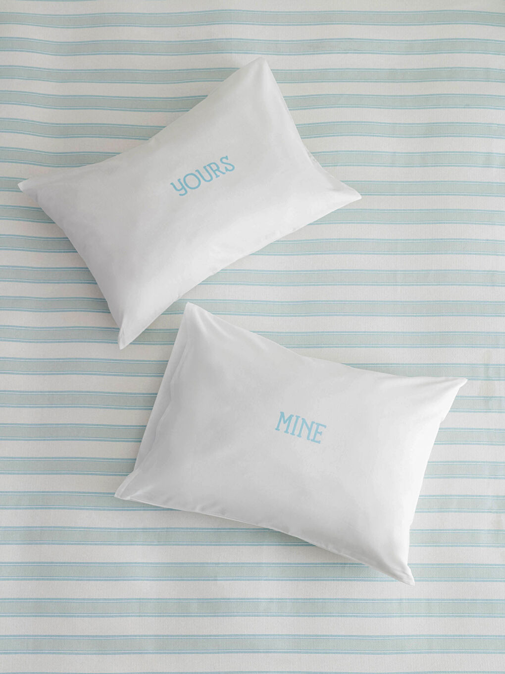 طقم بيكيه قطني مُخَطَّط مزدوج-1