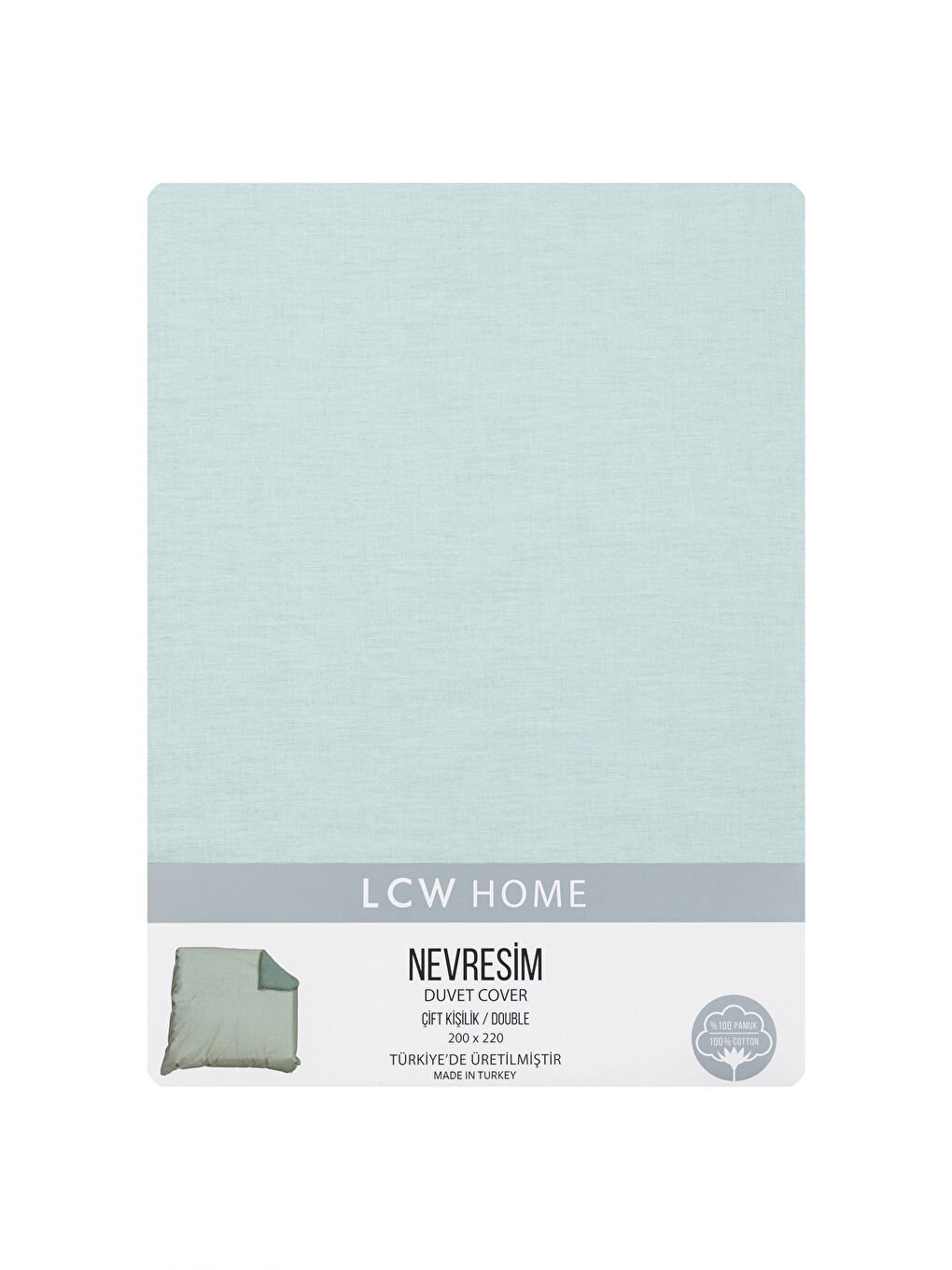 Yeşil Çift Kişilik Düz Dokuma Nevresim 200x220 cm-5