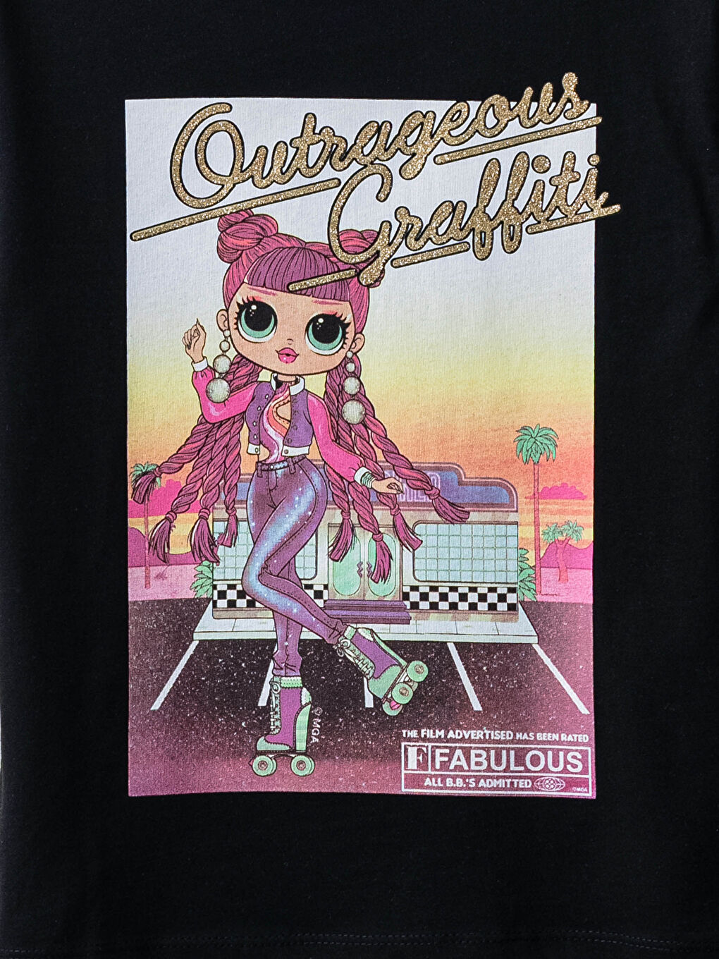 LCW Kids Crew Neck LOL Surprise OMG Licensed Short Sleeve Girls T-Shirt -S1L948Z4-CVL