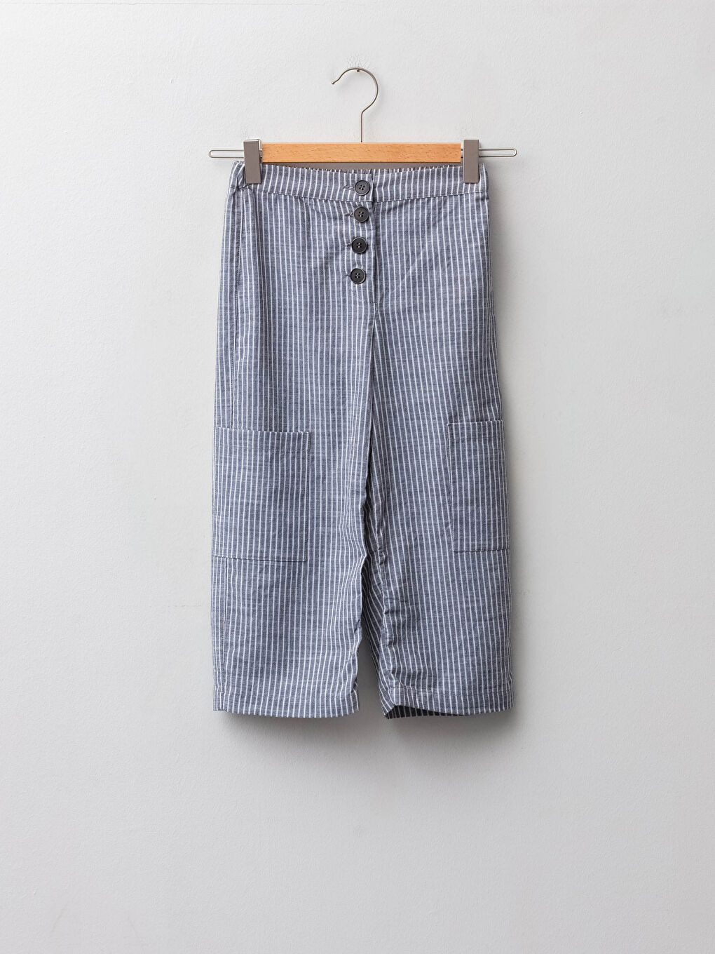 Полосатые хлопковые брюки для девочек