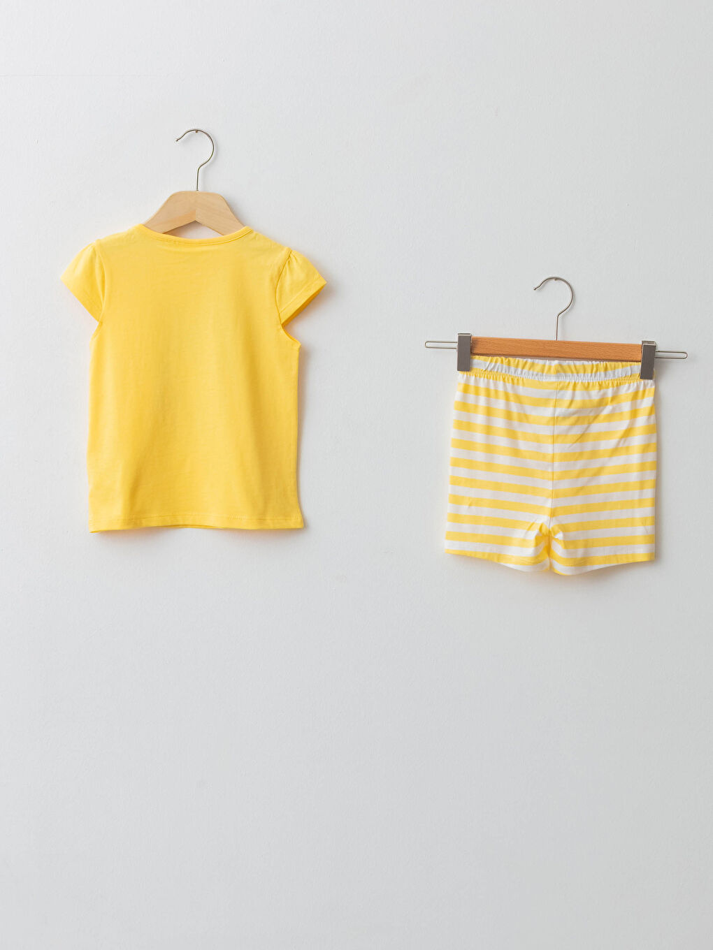 Crew Neck Short Sleeve Daisy Duck Printed Baby Girls' Pyjama Set-1