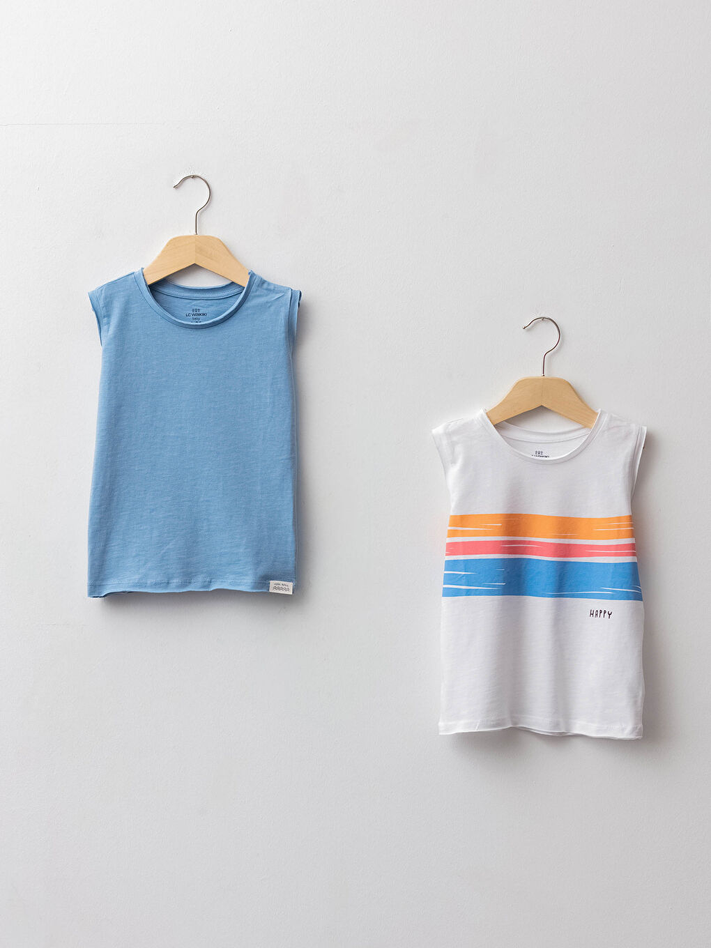 LCW baby Crew Neck Cotton Baby Boy Undershirt 2 Pieces -S1LC60Z1-FFB