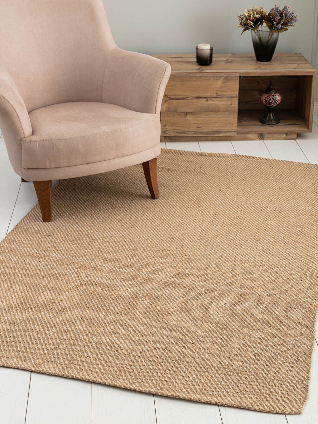LCW HOME Self-Patterned Jute Carpet 140x200 Cm -S1LF17Z8-RTZ