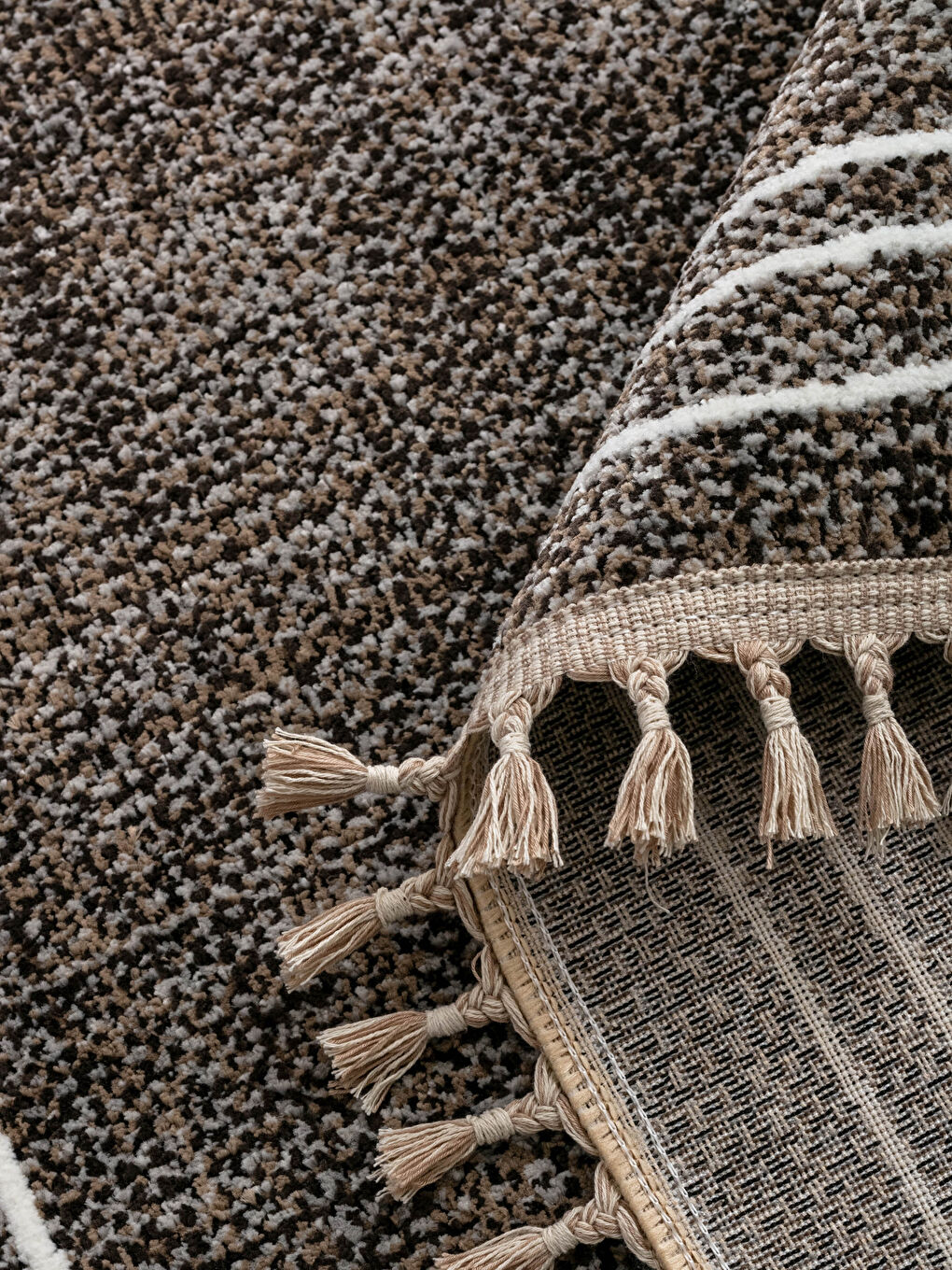 Fringed Jacquard Carpet 130x190 Cm -S1LF74Z8-F9C