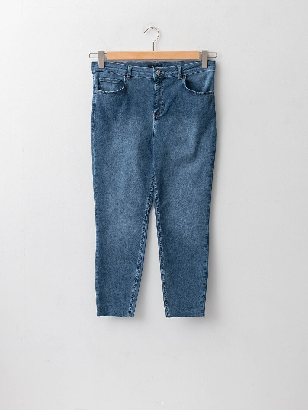 İndigo Büyük Beden Normal Bel Mercury Skinny Fit Cep Detaylı Kadın Rodeo Jean Pantolon-4