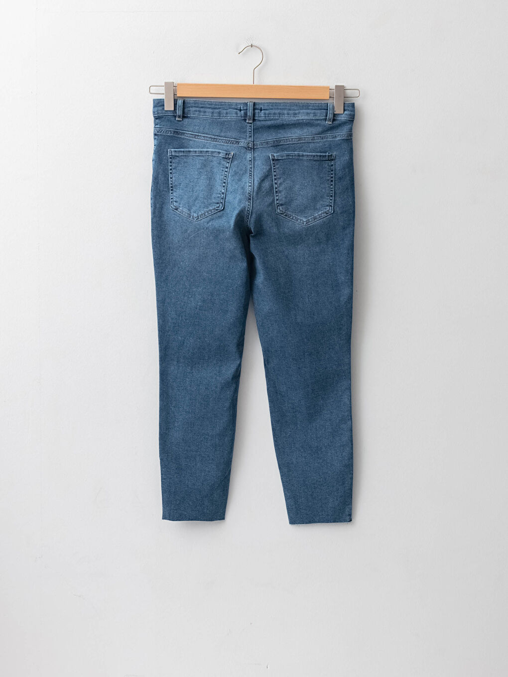 İndigo Büyük Beden Normal Bel Mercury Skinny Fit Cep Detaylı Kadın Rodeo Jean Pantolon-5