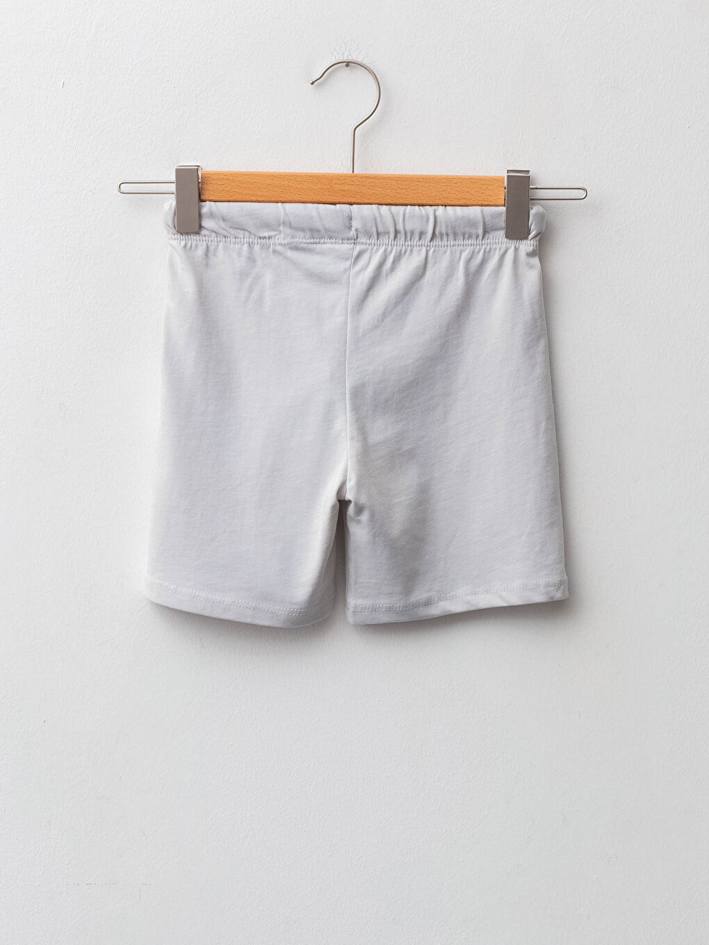 Gri Beli Lastikli Basic Erkek Bebek Şort-1