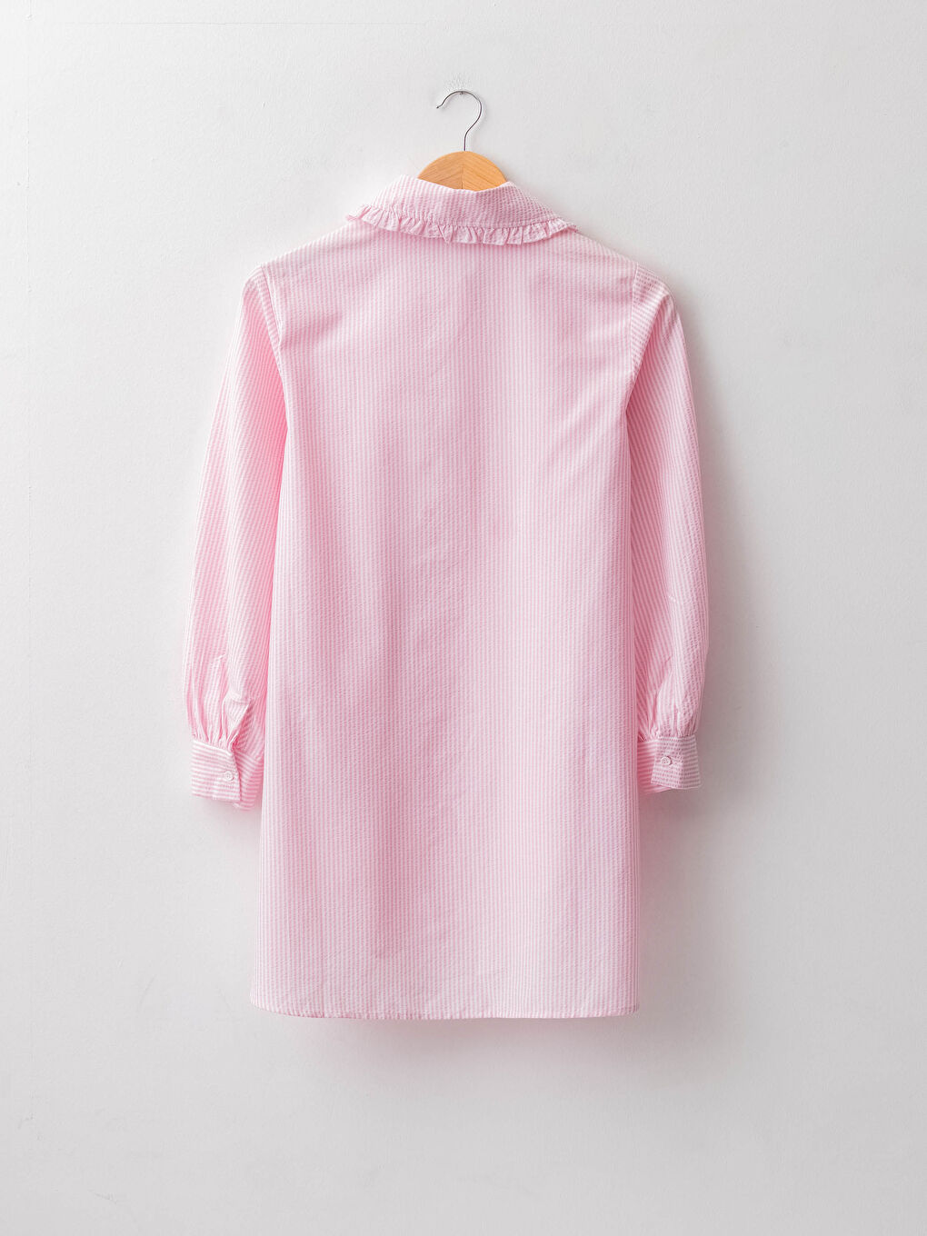 Baby Collar Striped Long-Sleeved Seerescent Fabric Women's Tunic-6
