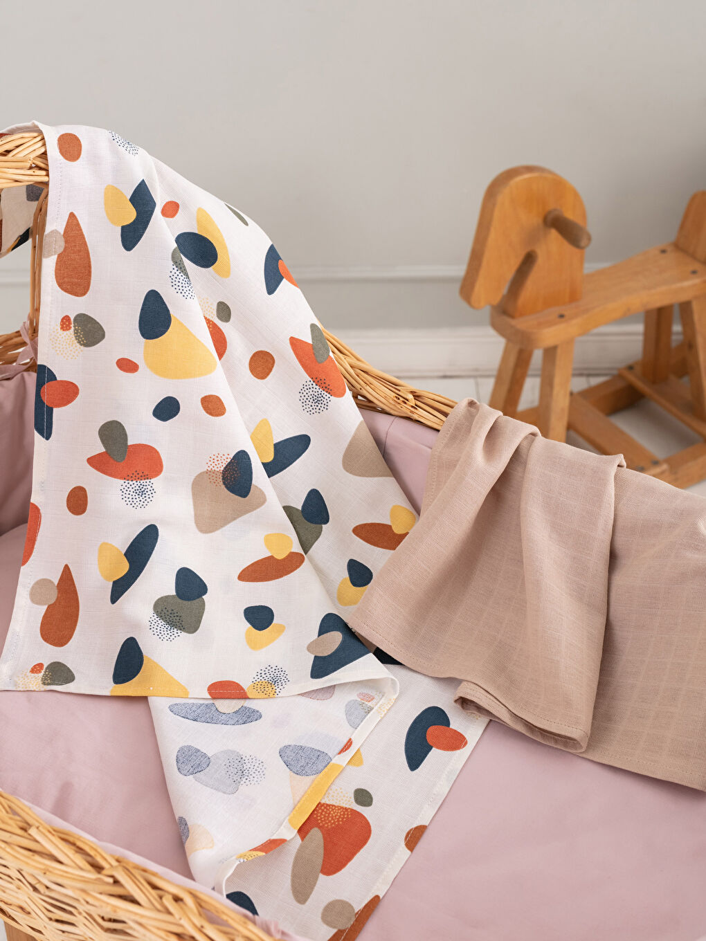 Erkek Bebek Müslin Bez 2'li 65x65 cm