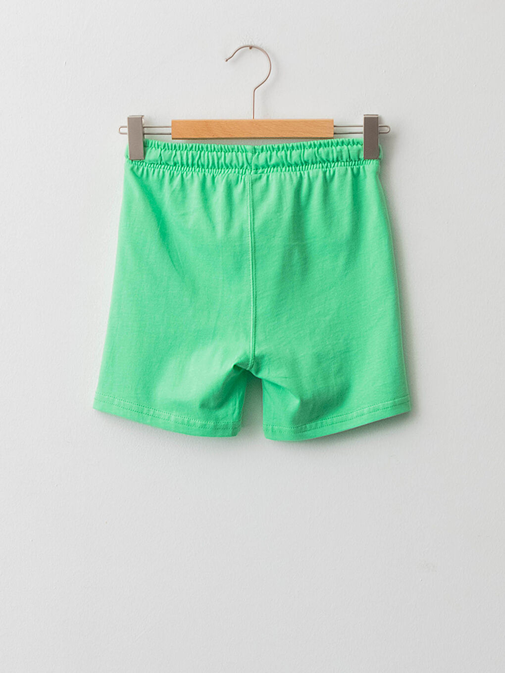 Yeşil Beli Lastikli Baskılı Erkek Çocuk Şort-1
