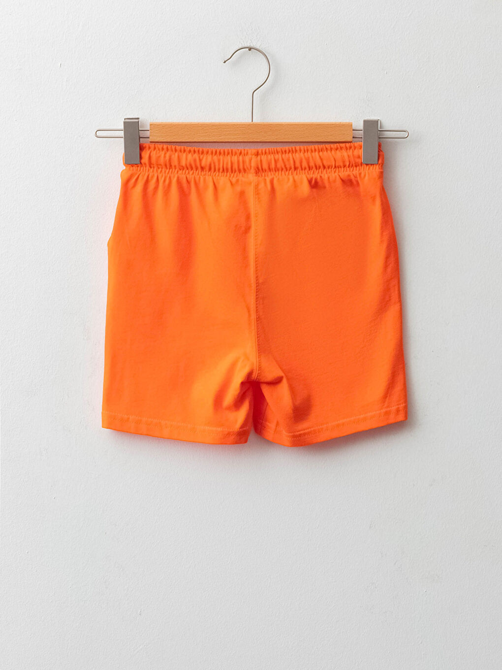 Turuncu Beli Lastikli Baskılı Erkek Çocuk Şort-1