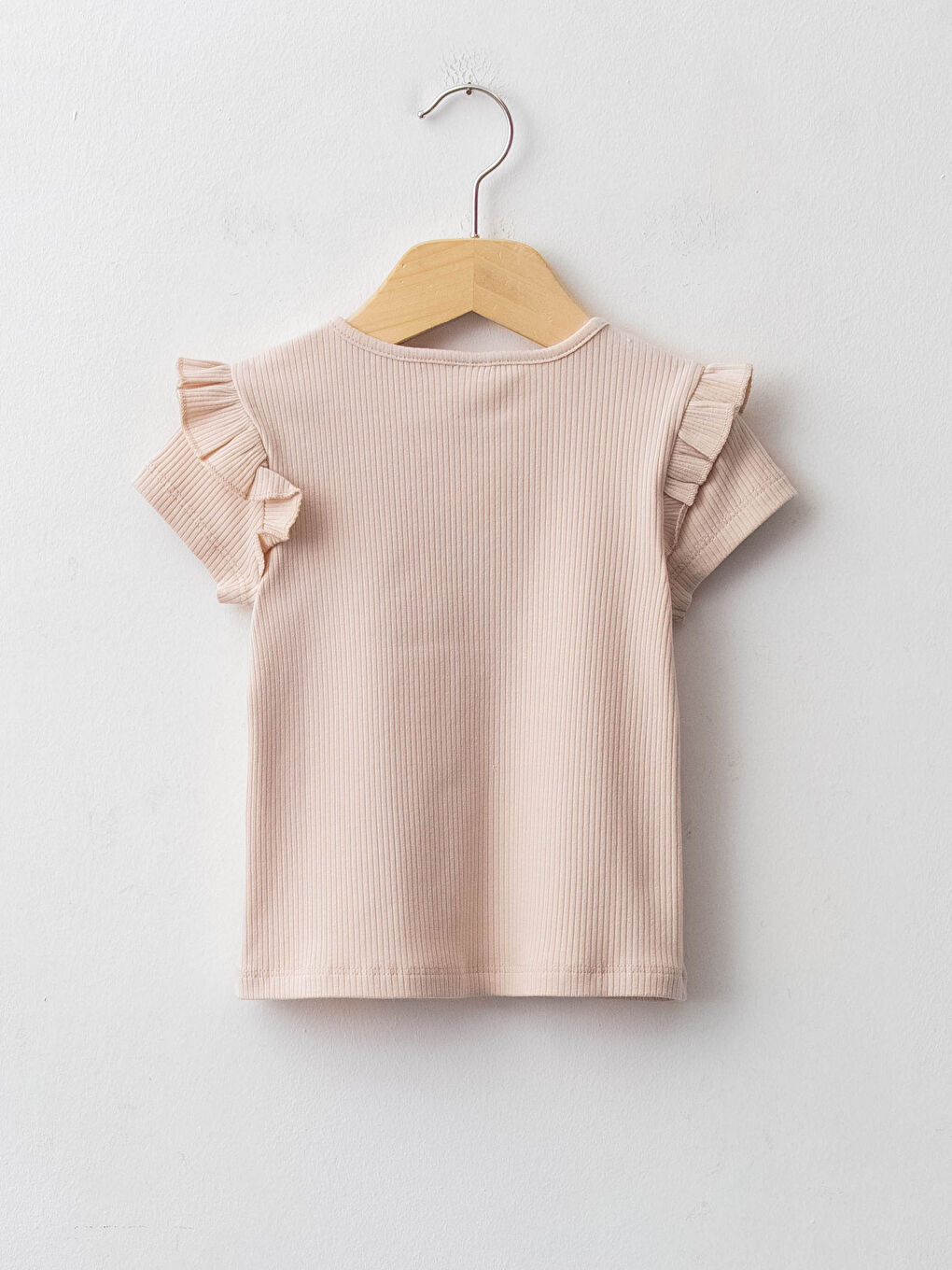Crew Neck Short Sleeve Basic Baby Girl T-Shirt-1