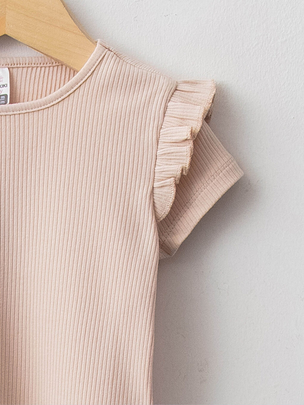 Crew Neck Short Sleeve Basic Baby Girl T-Shirt-2