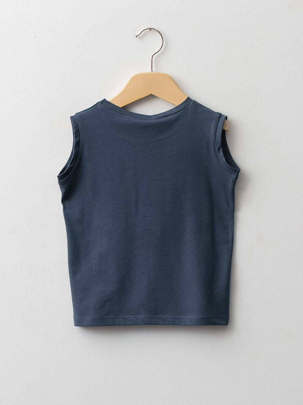 Antrasit Bisiklet Yaka Mickey Mouse Baskılı Pamuklu Erkek Bebek Atlet-1