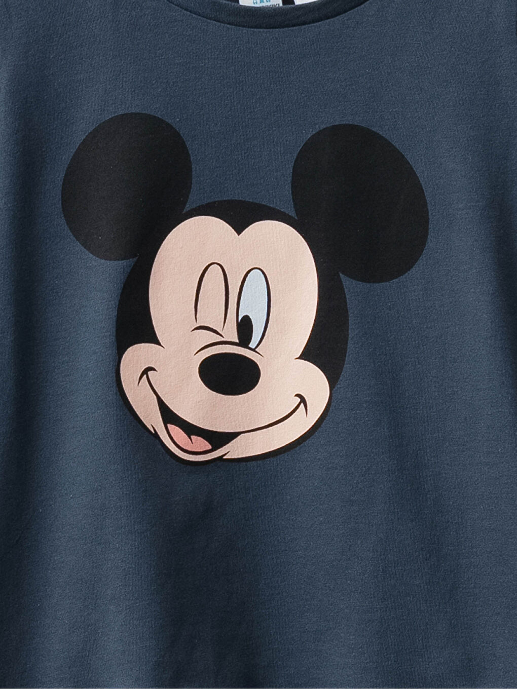 Antrasit Bisiklet Yaka Mickey Mouse Baskılı Pamuklu Erkek Bebek Atlet-2