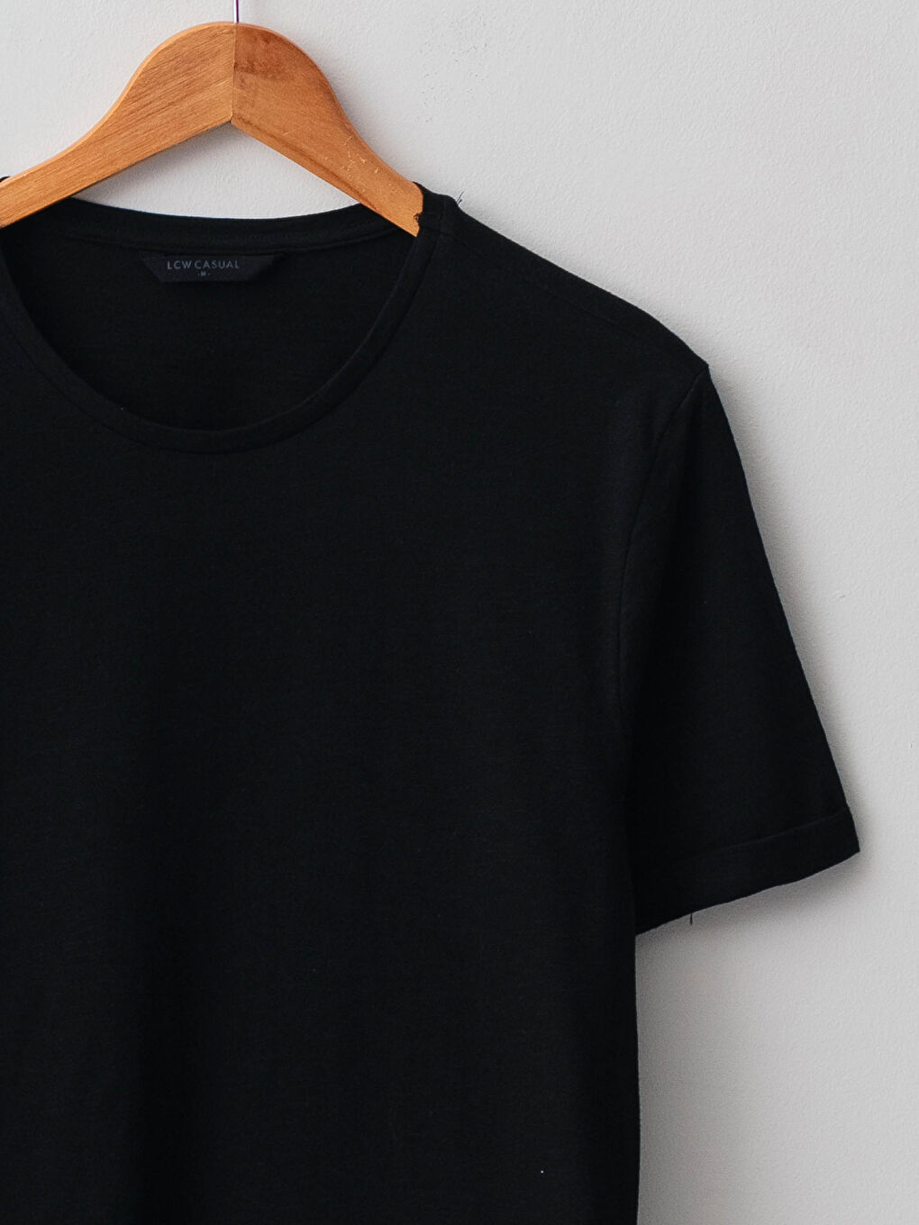 Siyah Bisiklet Yaka Kısa Kollu Basic Penye Erkek Tişört 3'lü-10