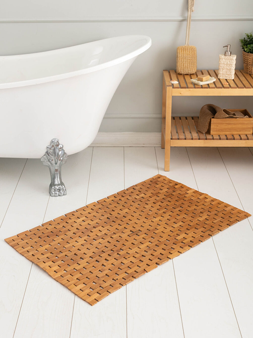 Bamboo Bath Mat 60x100 Cm