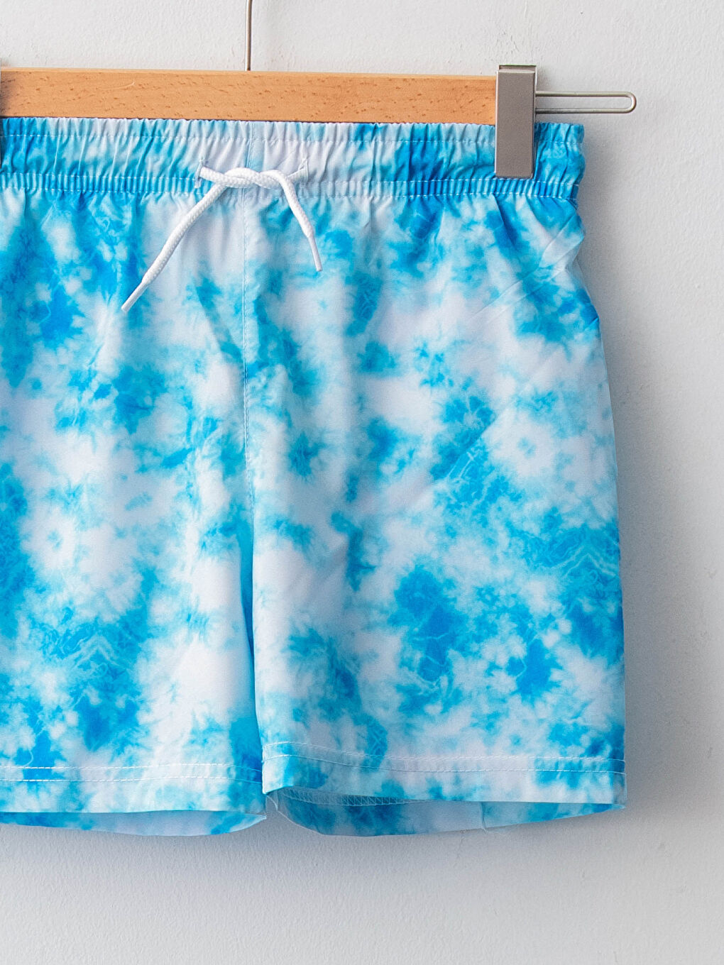Batik Patterned Quick Dry Boy's Marine Shorts -S1M857Z4-LQQ