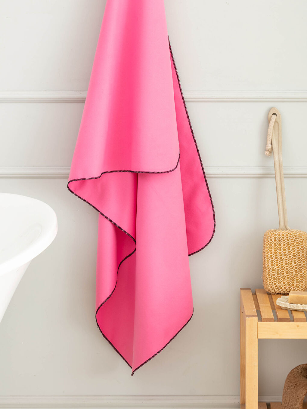 Foldable Plain Cotton Beach Towel