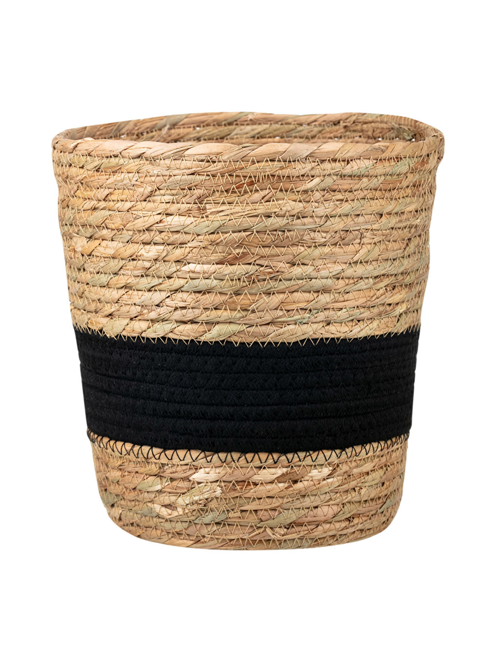 LCW HOME Kahverengi Yuvarlak Hasır Sepet 22x22x23 cm - 2