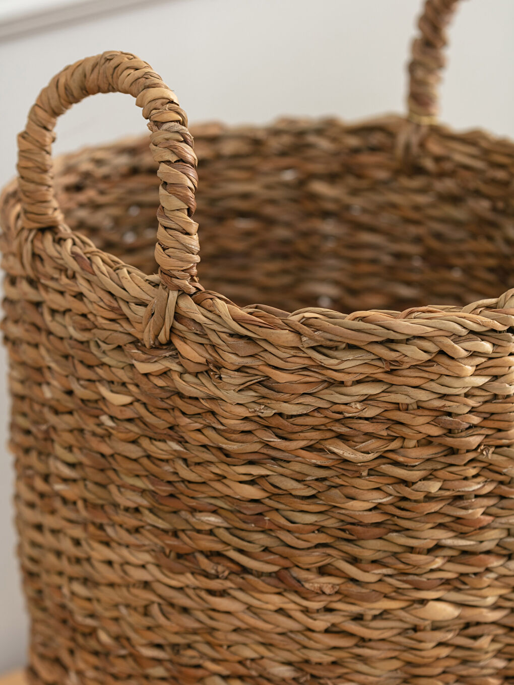 Bej Hasır Organizer Sepet 26x26 cm-1