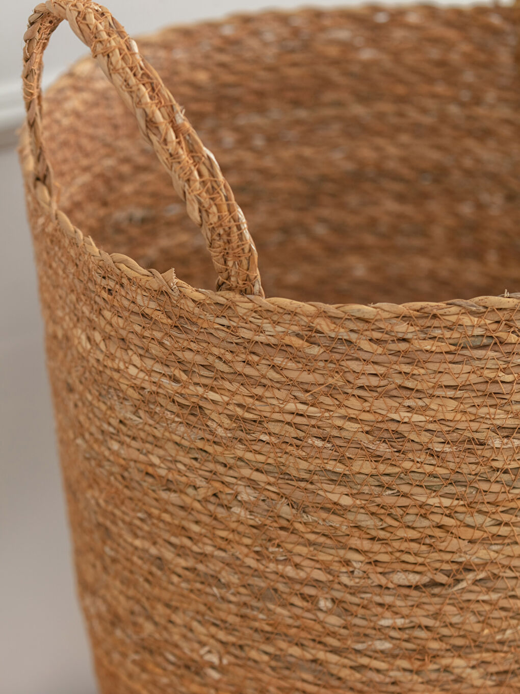 Bej Hasır Organizer Sepet 32x22x38 cm-1