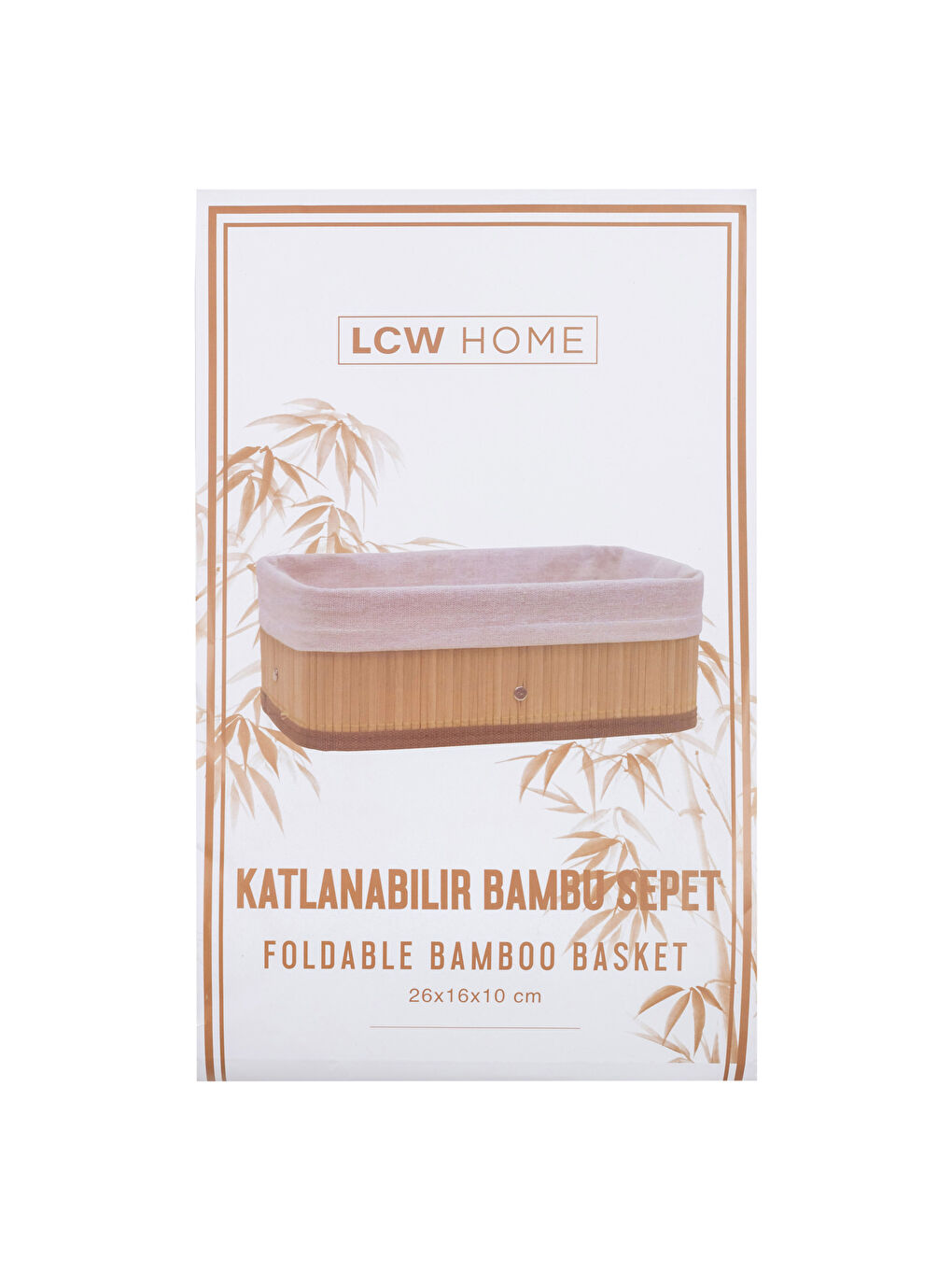 Kahverengi Bambu Organizer Sepet 26x16x10 cm-3