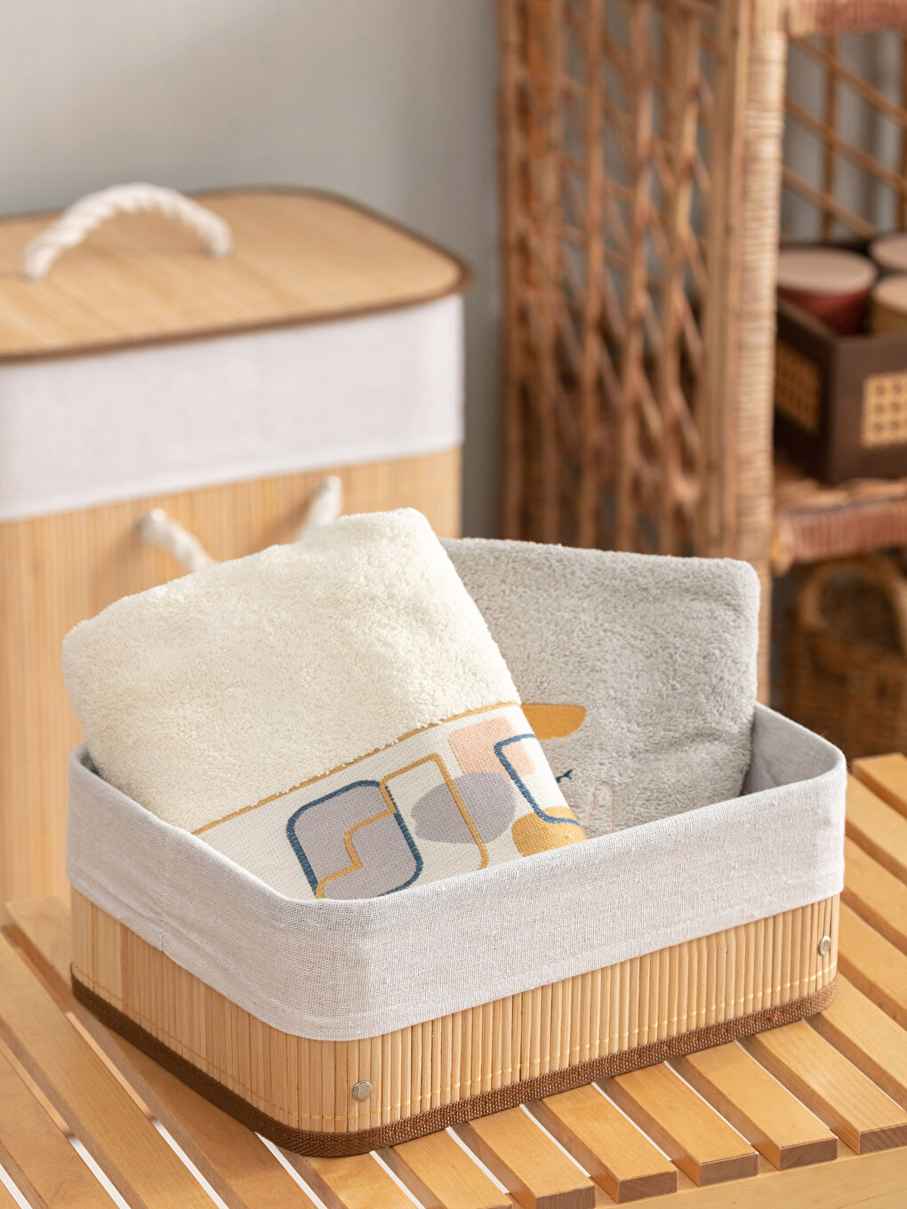 LCW HOME Bambus Organizer Korb 30x22x12 Cm -S22667Z8-T8A