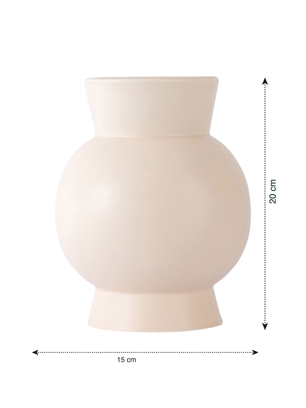 مزهرية زخرفية من السيراميك 15 × 15 × 20 سم-4