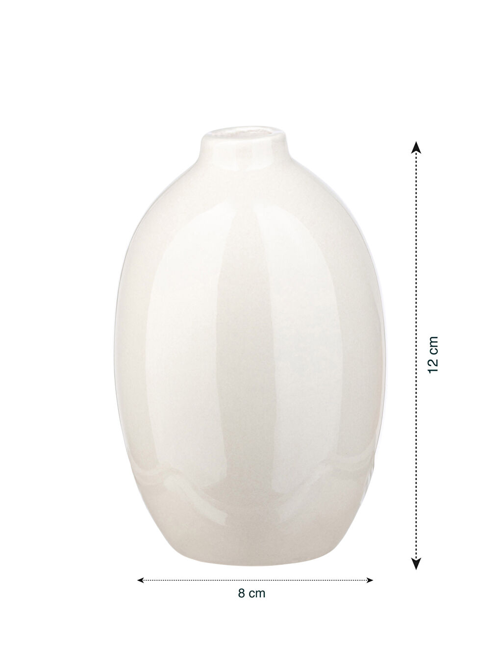 Gri Dekoratif Seramik Vazo 7x7x13 cm-4