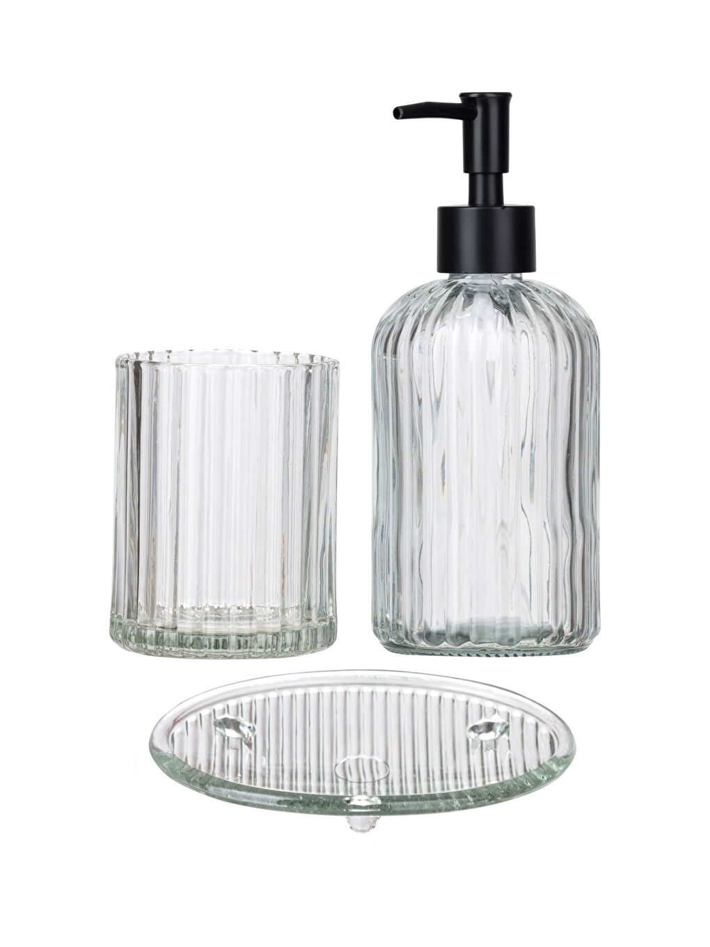 Renksiz Cam Banyo Seti 3'lü-3