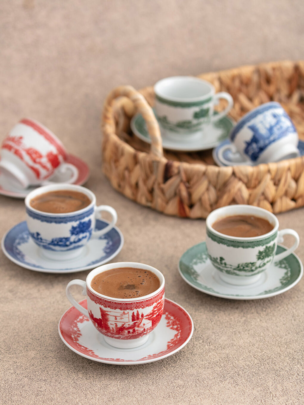 LCW HOME مجموعة أكواب بورسلين مطبوع 12 قطعة -S23189Z8-F9C