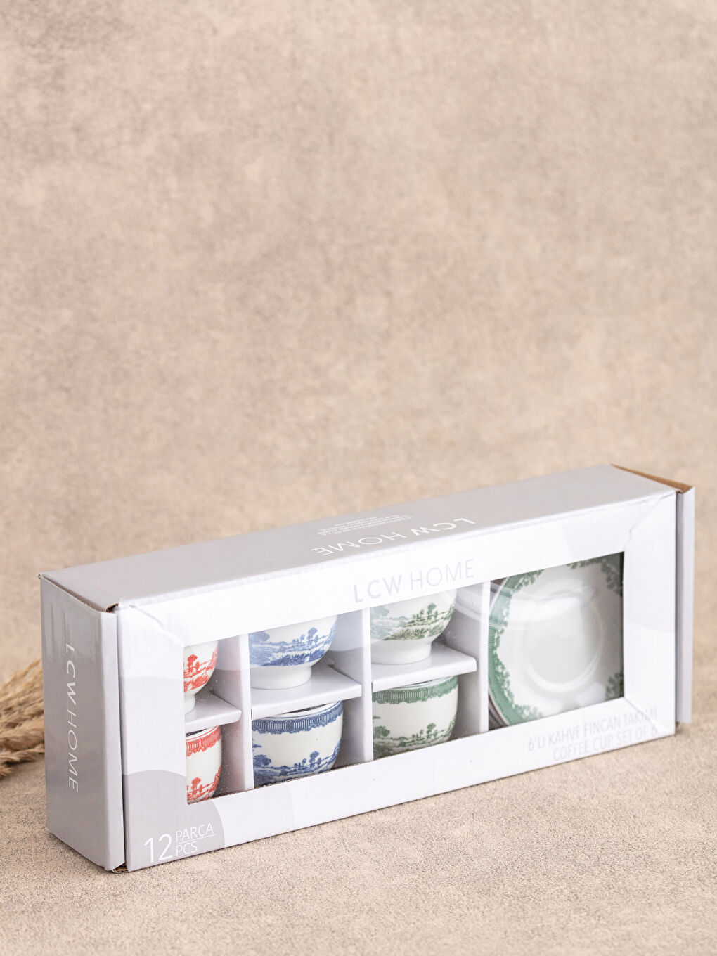 LCW HOME مجموعة أكواب بورسلين مطبوع 12 قطعة -S23189Z8-F9C