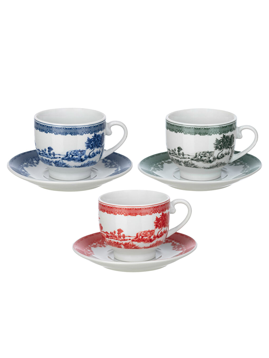 LCW HOME مجموعة أكواب بورسلين مطبوع 12 قطعة -S23189Z8-F9C