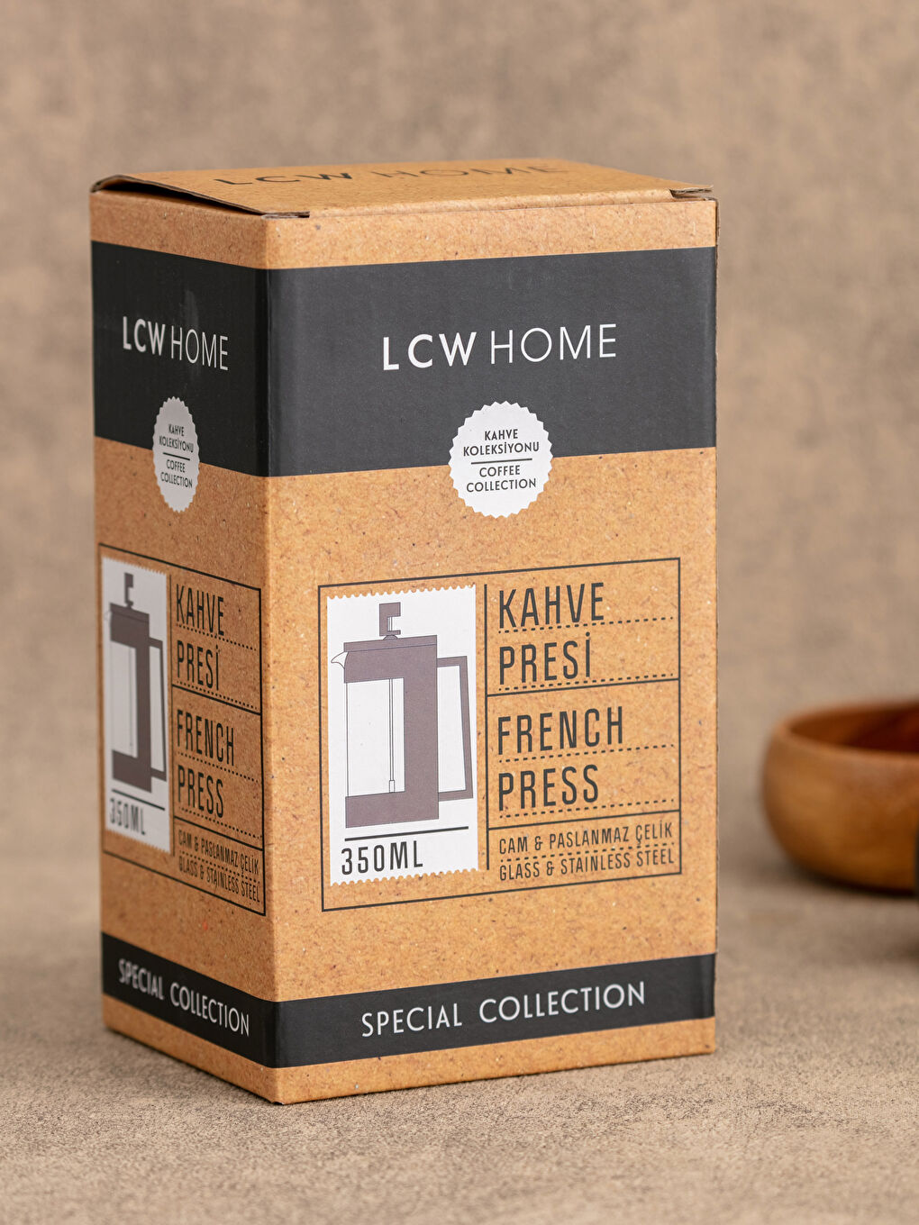 Cam ve Paslanmaz Çelik Kahve Presi 350 ml-3