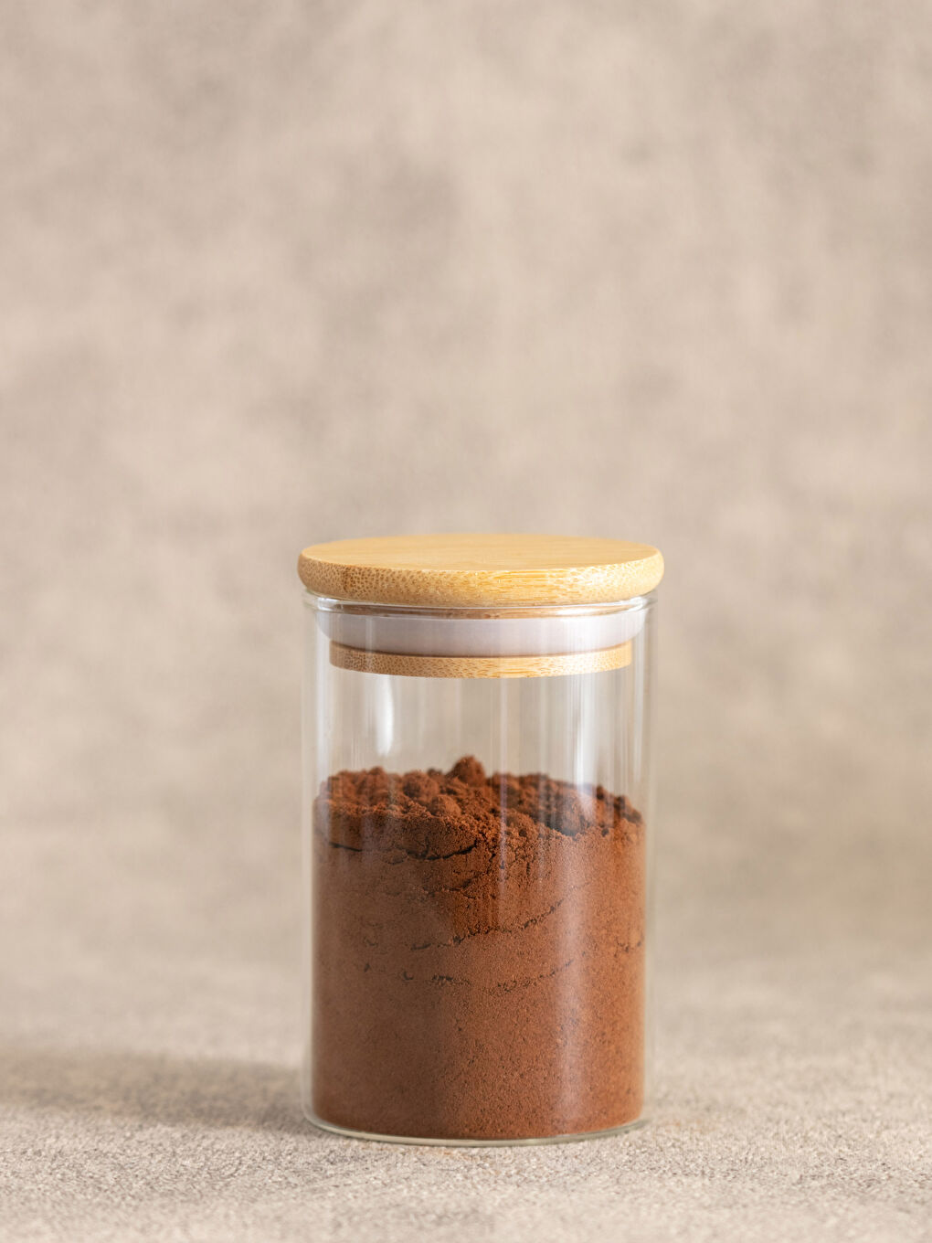 Wooden Lid Glass Jar 250 Ml-1