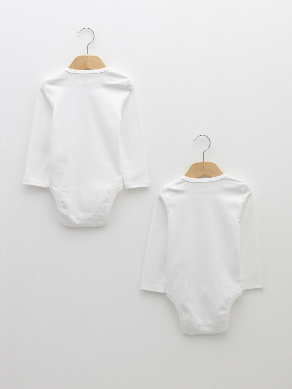 Crew Neck Long Sleeve Basic Baby Boy Snap Snap Bodysuit 2 Pack-1