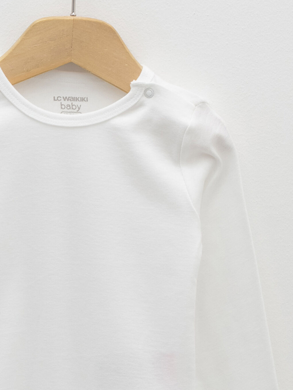 Crew Neck Long Sleeve Basic Baby Boy Snap Snap Bodysuit 2 Pack-2