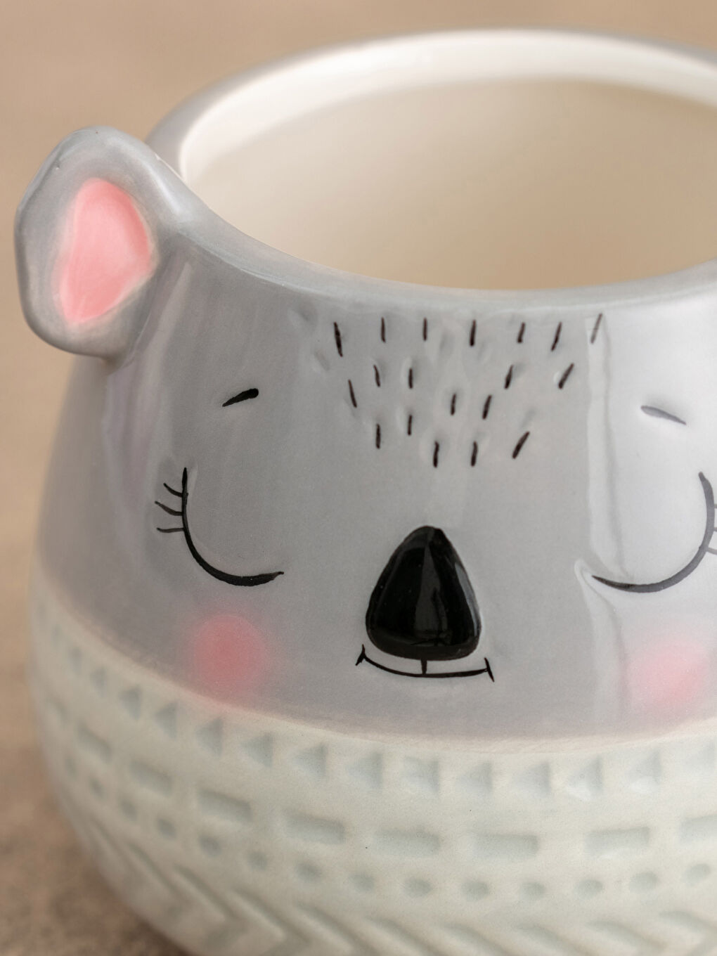 Karışık Desenli Seramik Kupa Bardak 13,5x9,5x9,6 cm-1