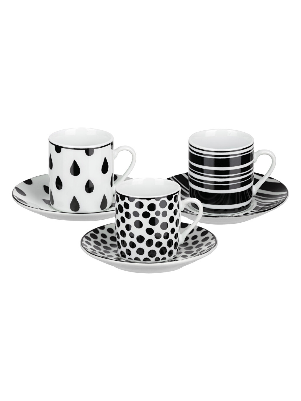 LCW HOME Siyah Desenli Porselen Fincan Takımı 6'lı 90 ml - S24253Z8-LQJ ...
