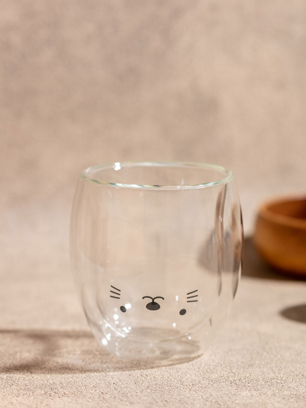 Renksiz Çift Cidarlı Cam Kupa Bardak 220 ml-1