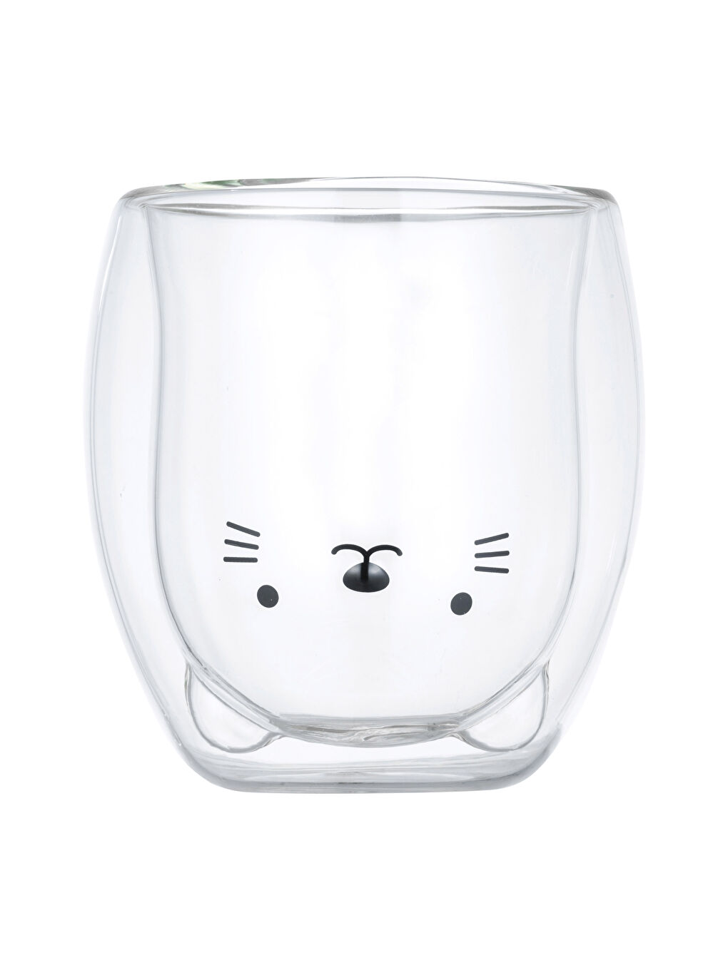 Renksiz Çift Cidarlı Cam Kupa Bardak 220 ml-3