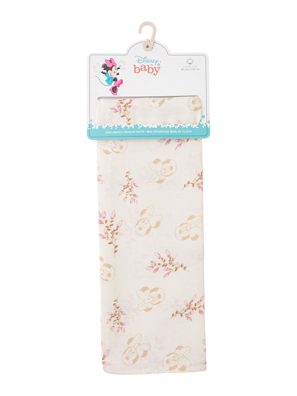 LCW baby Minnie Mouse Printed Baby Girl Muslin Cloth 90x100 Cm -S24641Z1-LT4