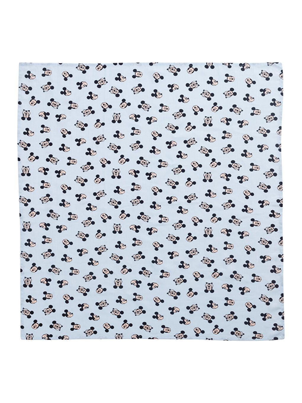 Mavi Mickey Mouse Baskılı Erkek Bebek Müslin Bez 90x100 cm-5