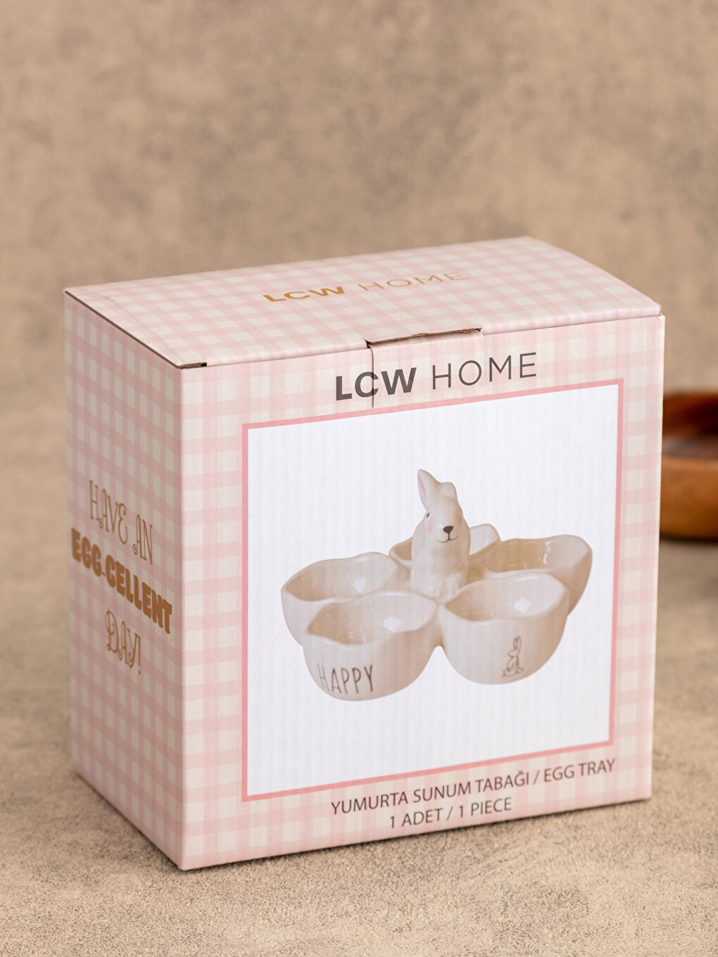 LCW HOME Keramički tanjir za serviranje sa figurom zeca 13,3x13,6x7,4 cm -S25543Z8-LQJ