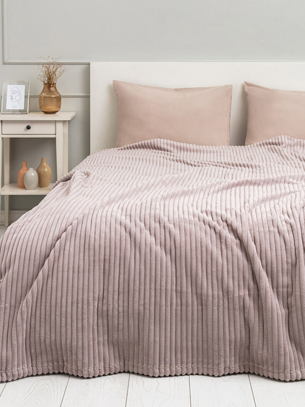 Двуспальное мягкое текстурированное одеяло 200x220 см