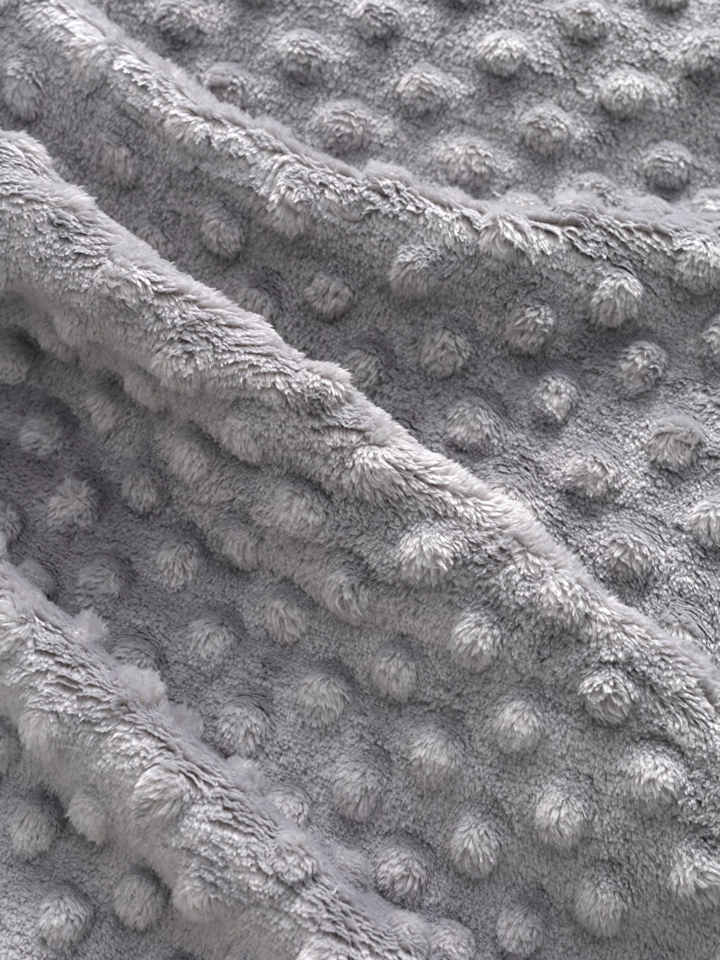 Gri Çift Kişilik Tomurcuk Yumuşak Dokulu Battaniye 200x220 cm-2